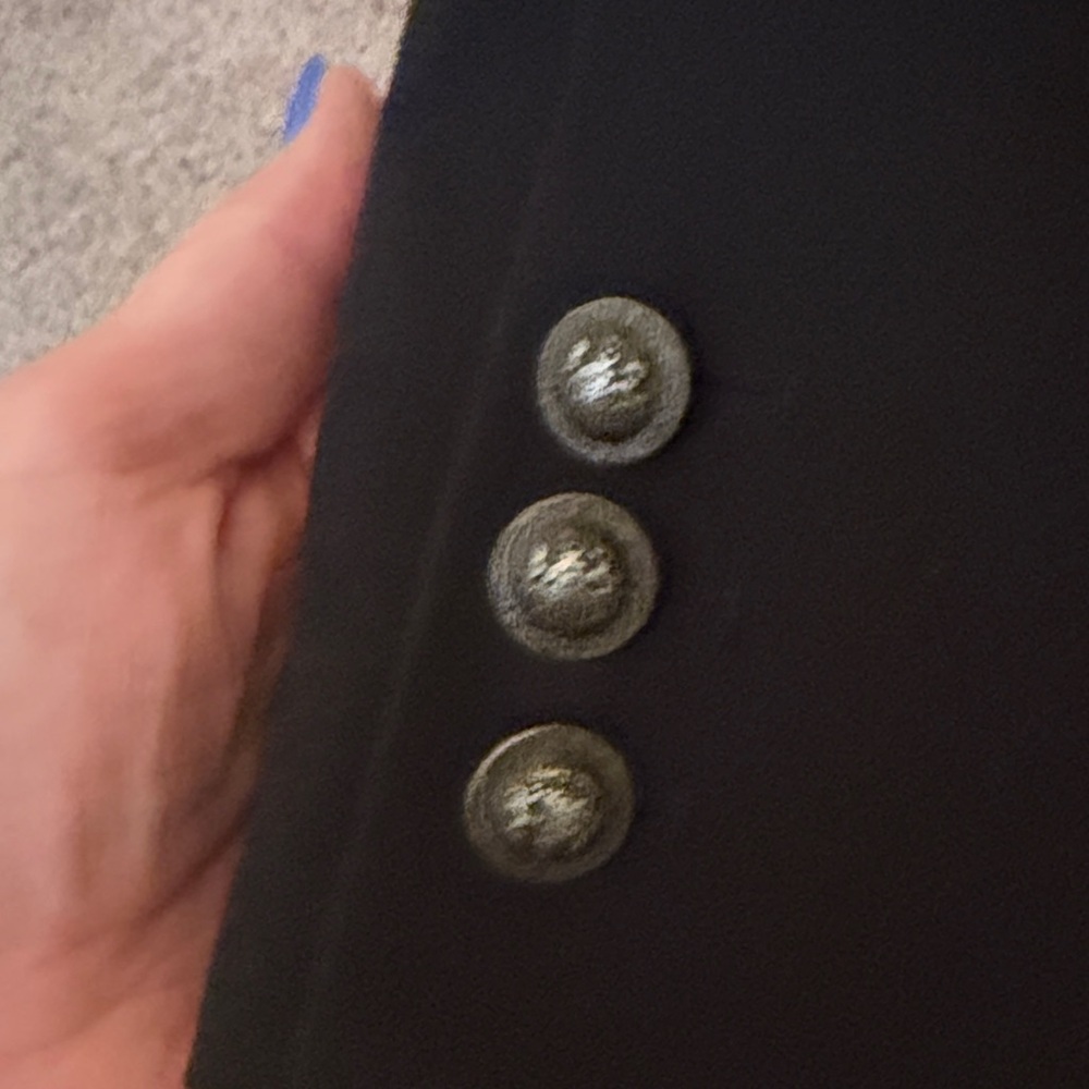 CAbi Black Single-Button Blazer with Chain-Print Lining - Picture 4 of 6